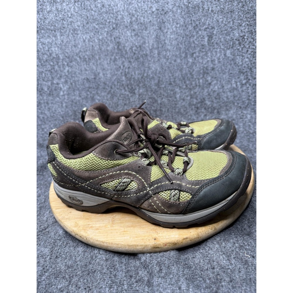 Chaco Fern Shoes Womens Size 9.5 Green Brown Hiking Athletic Sneakers J104504
